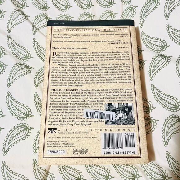The Book of Virtues by William J. Bennett Classic Book for Children & Adults OS - Picture 4 of 11